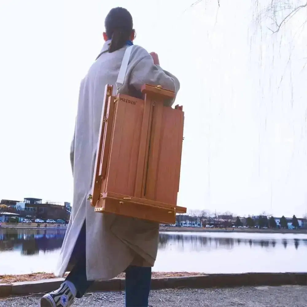 Easel, French Sketchbook easel with wooden palette
