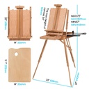 Easel, French Sketchbook easel with wooden palette