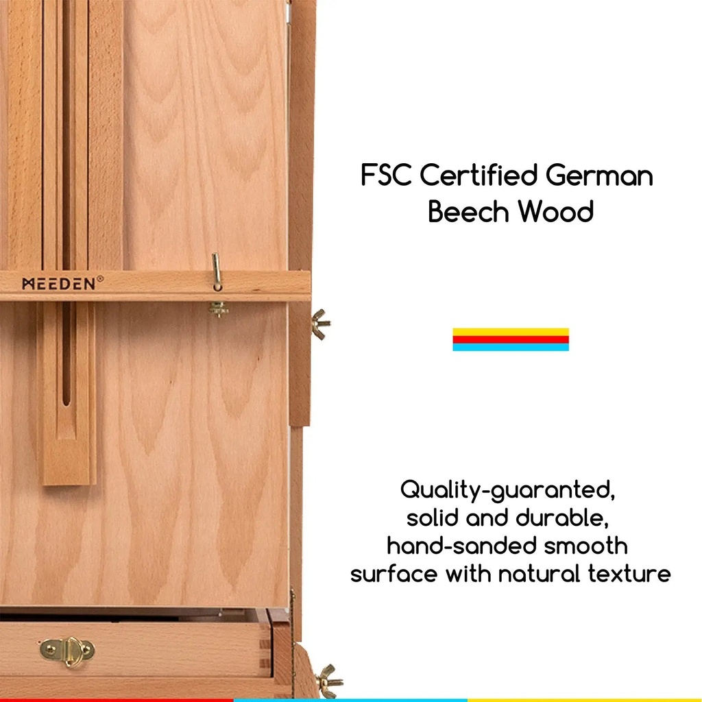 Easel, French Sketchbook easel with wooden palette