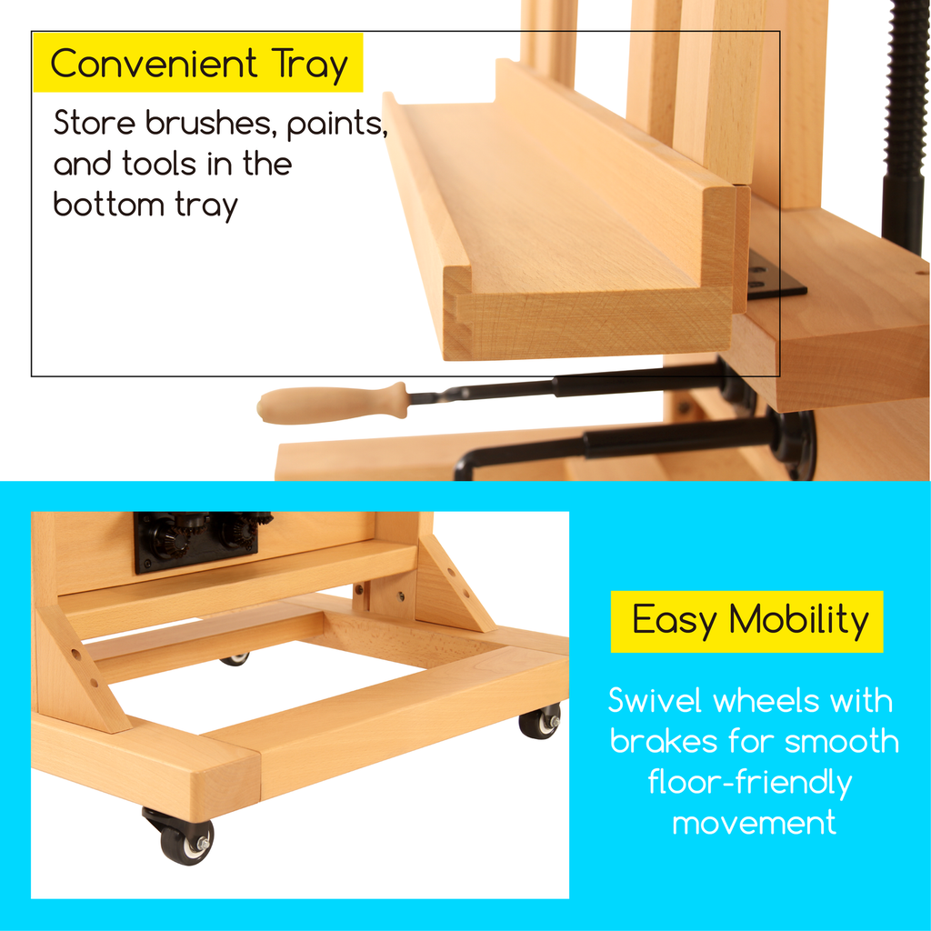 MEEDEN, Easel, Deluxe Studio Heavy Duty Artist Easel