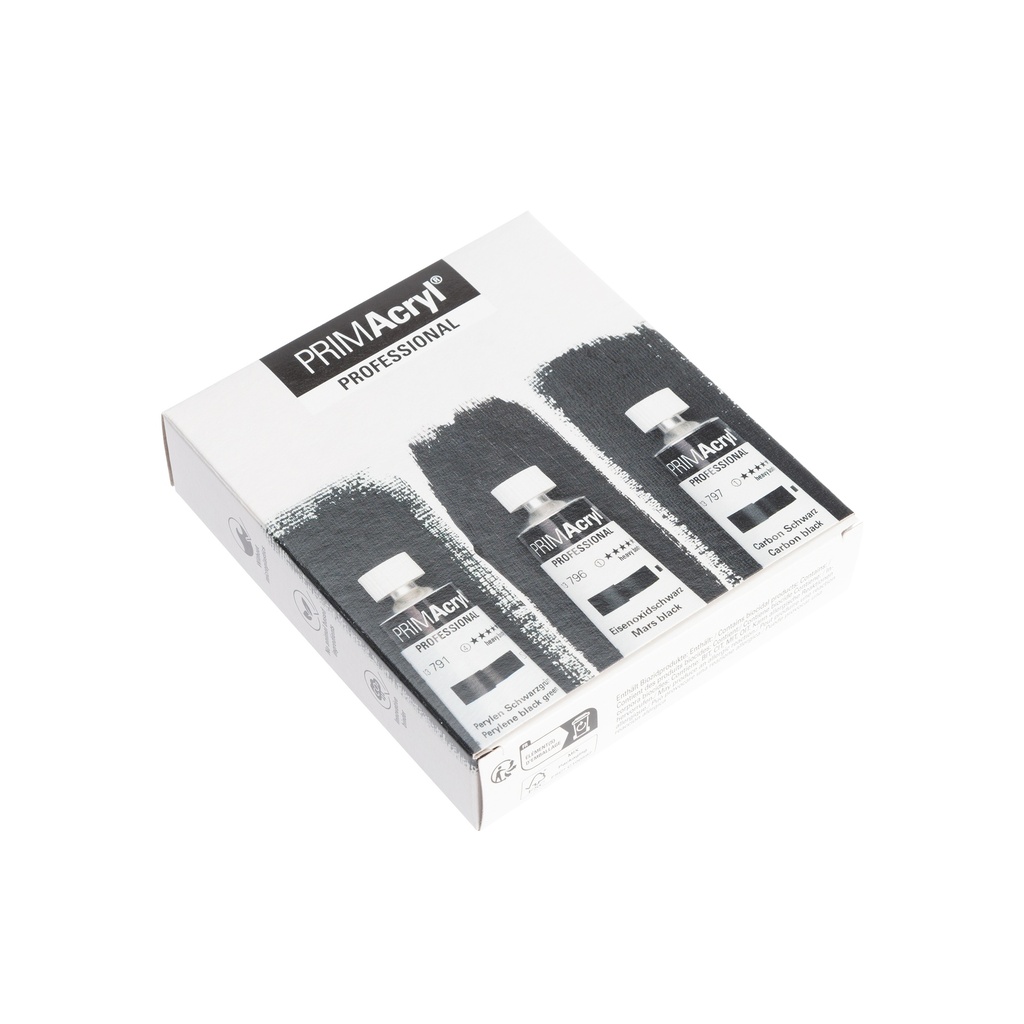 Schmincke, PRIMAcryl Box, Black shades, 3 x 35 ml