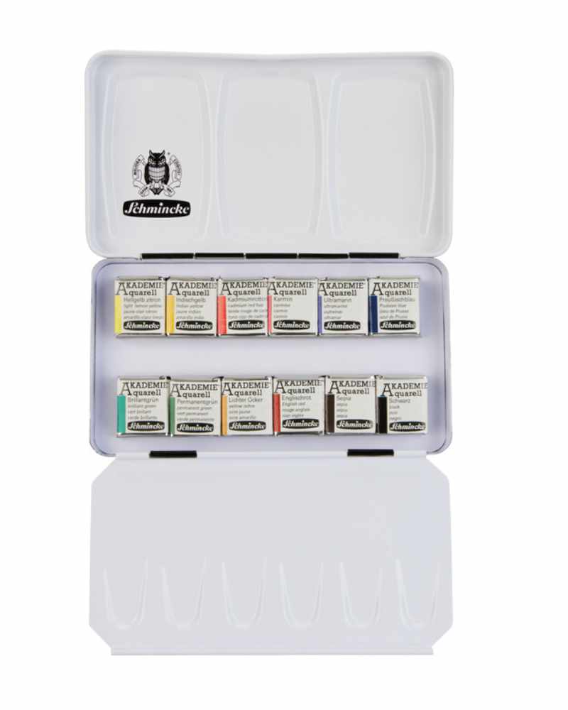 Schmincke, Akademie Aqua, Boxes-12x1/2 pans